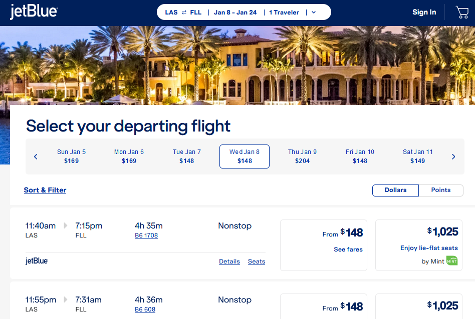 jetblue low fare calendar