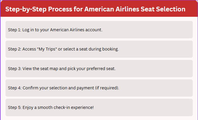 american airlines seat selection