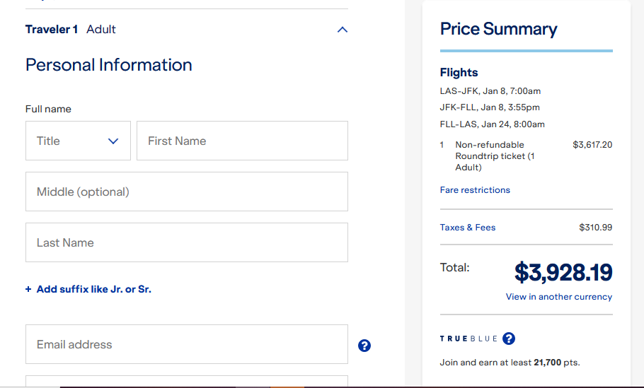 jetblue best fare finder